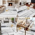 thumbnail image 5 of Botanical Daisy Area Rugs 8'x10', Washable Small Throw Rugs for Living Room Patio, Country Botanical Vase Flowers Wooden Grain Indoor Outdoor Rug Non-Slip Low Pile Carpet Runner Reversible Floor Mats, 5 of 8