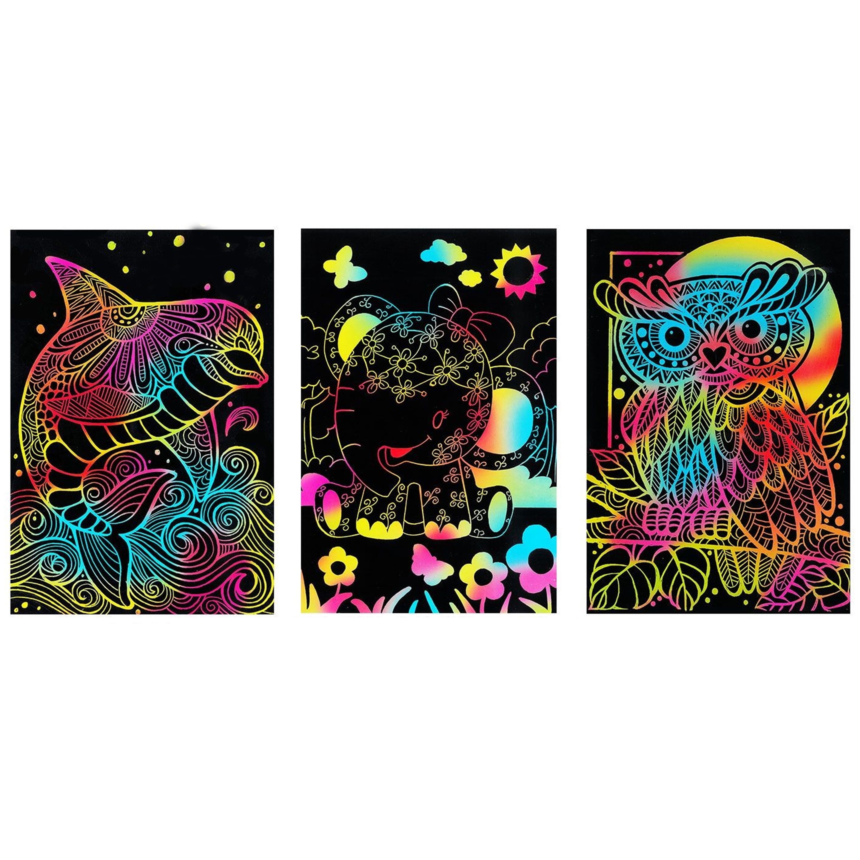 Hycozy Rainbow Scratch Art for Kids 62Pcs, 7.2 x 5.0 Inch – A5 Cardstock  Scratch Art Paper for Boosting Motor & Cognitive Abilities – Perfect for  Doodling, Drawing & Sketching – BigaMart