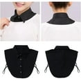 thumbnail image 6 of Camicover Fake Collar Detachable Half Shirt False Collar Solid Color Pointed Doll Peter Pan Blouse Dickey for Women Favors, 6 of 7