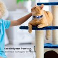 thumbnail image 5 of Deyuer Pet Collar Reflective Adjustable Strap with Little Bell Button Safety Nylon for Airtag Tracker, 5 of 11