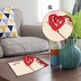thumbnail image 6 of Pop Up Cards, Cupid's Valentine, 12 Inch Life Sized Forever Flower Bouquet 3D Popup Greeting Cards, Valentine's Day, Anniversary Card, Note Card & Envelope, 6 of 7