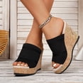 thumbnail image 3 of SACFOF Women's Platform Heels Open Toe Slip on Heels for Women High Chunky Block Heel Sandals, 3 of 6