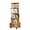 Wood - 5 Tier, variant on PORKISS 6 Tier Rotating Bookshelf, 360° Display Rotating Bookcase with Wheels and Drawer, Corner Storage Rack, Book Organizer Shelves for Home Office, Living Room, White