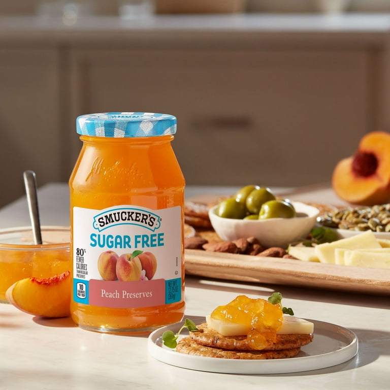 Smucker's, Peach Preserves, 12.75 oz, Juicy fruit flavor - Walmart.com