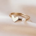 thumbnail image 4 of YYKihy Pearl Heart Ring Set For Women Fashion Jewelry Popular Accessories, 4 of 6
