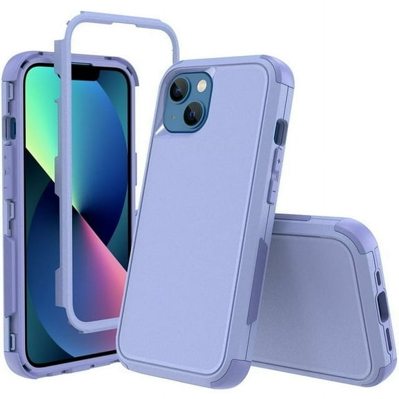 NIFFPD 14 Case, Shockproof Full Coverage Protective Cover Phone Case for 14 6.1" Light Purple