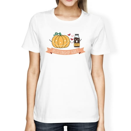 Relationship Goals Womens White Halloween Costume Tee For Couples
