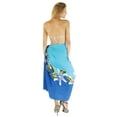 thumbnail image 3 of HAPPY BAY Women's Beachwear Summer Bikini Wraps Beach Wrap Sarong Coverups Skirt Bathing suit Swim Cover up Swimwear Swimsuit Coverups for Women One Size Blue, Floral, 3 of 4