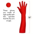 thumbnail image 6 of Skeleteen Red Satin Opera Gloves - Roaring 20's Fancy Flapper Elbow Gloves - 1 Pair, 6 of 7
