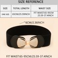 thumbnail image 4 of IQOGKRN Women's Elastic Wide Waist Belt with Buckle Stretchy Cincher for Dresses & Coats Black5 One Size, 4 of 8