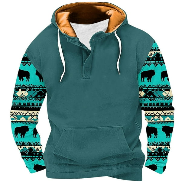 Sudaderas con capucha para hombre, moda, bolsillos, manga larga, estampado, sudaderas con capucha, blusa para hombre, blusa de poliéster