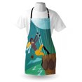 thumbnail image 3 of Explore Apron Vintage Cartoon Style Explorer Spy Woman Figure Adventurer on a Hot Air Balloon, Unisex Kitchen Bib Apron with Adjustable Neck for Cooking Baking Gardening, Multicolor, by Ambesonne, 3 of 3