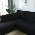 thumbnail image 4 of Elastic Stretchable L Shaped Sofa Cover for 2+2 Seater Sofa - Easy Installation & Machine Washable, 4 of 5