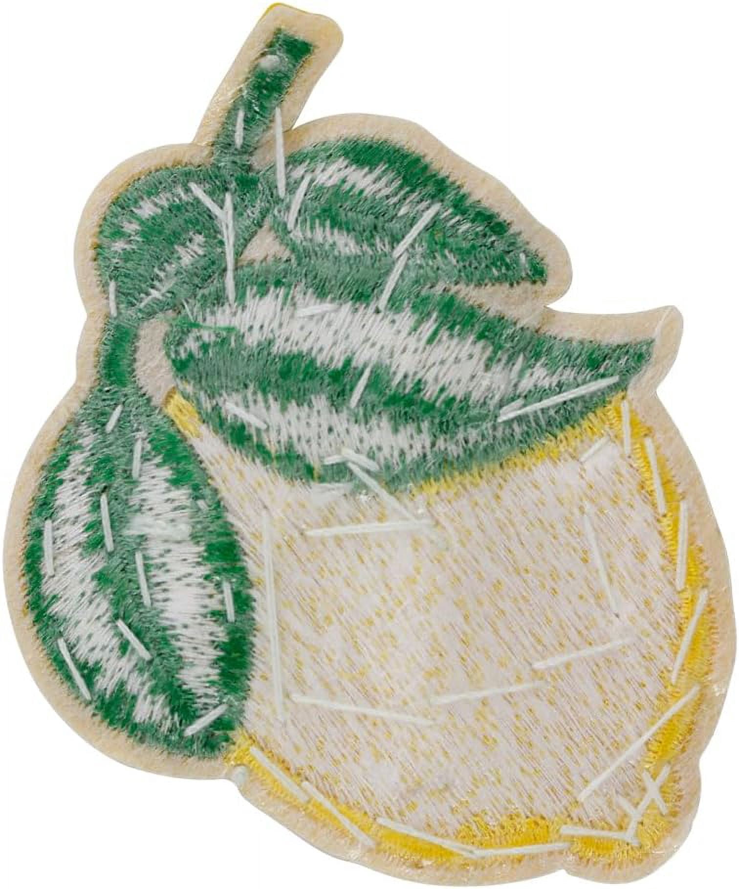 2PCS Fruits Beaded Sew on Patches Lemon Orange Cherry Sequins Rhinestone Sew on Embroidery Beaded Emblem DIY Costume Craft Applique (E)