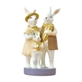 thumbnail image 3 of Estatua de familia de conejos Colamx decorativa de resina impermeable hecha a mano 12 cm x 9 cm x 24 cm, 3 of 8