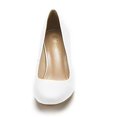 thumbnail image 3 of Dream Pairs Women's Bridal Wedding Party Low Heel Pump Shoes Luvly White/Pu Size 5, 3 of 6