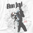 thumbnail image 3 of Bon Jovi On Map Women's Boxy Cropped T-Shirt Casual Graphic Tee, 3 of 6