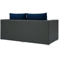 thumbnail image 5 of Modway Sojourn Outdoor Patio Sunbrella® Loveseat in Canvas Navy, 5 of 6