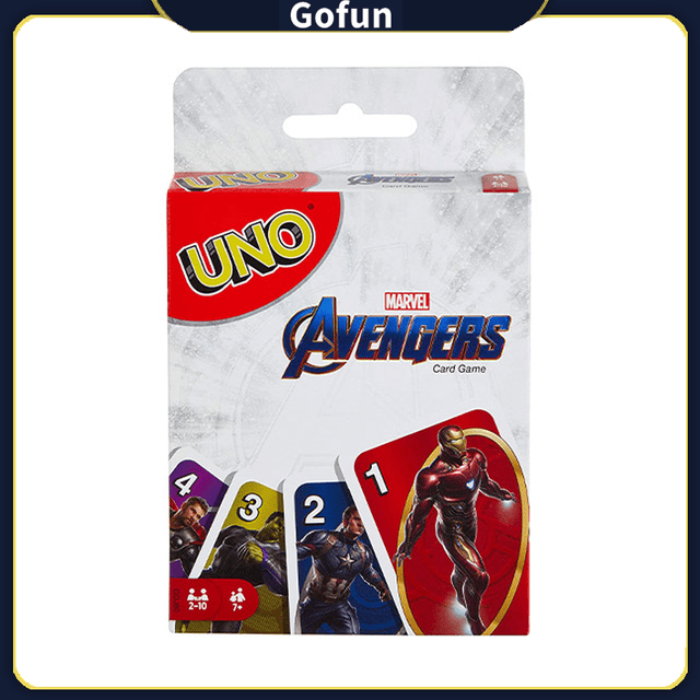 Juego de cartas Marvel Avengers UNO para fiestas familiares de más de 7 años