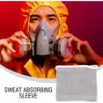 thumbnail image 4 of XIRQI 2 Pcs Sweat-Absorbent Mask Face Mask Liners Mask Reusable Liners Cover Washable Mask Cover Grey Face Mask Reusable Cotton Washable, 4 of 7