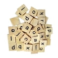 thumbnail image 1 of 3x Paquete de 100 Letras Diminutas Despertadores de Juguete de Madera Manualidades Educativas SM SunniMix fichas de letras para niños, 1 of 8