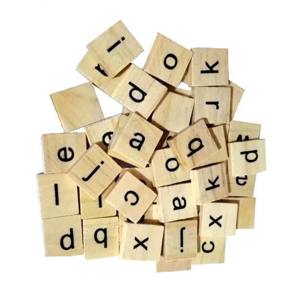 3x Paquete de 100 Letras Diminutas Despertadores de Juguete de Madera Manualidades Educativas SM SunniMix fichas de letras para niños