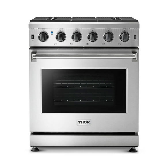 Thor Kitchen 30 Inch Gas Range in Stainless Steel-LRG3601U