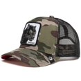 thumbnail image 4 of ZHAOCHENG Gorra de camionero bordada de malla con protección solar, color blanco tigre, 4 of 4
