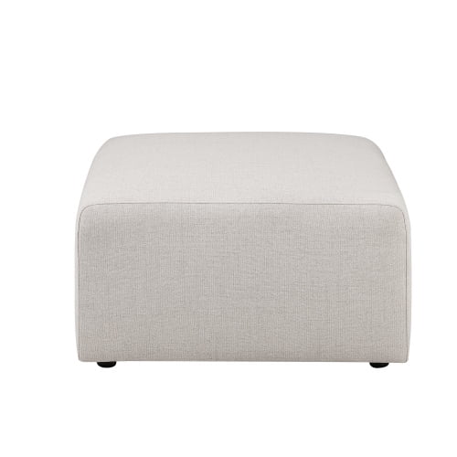 Nmkwnr Chenille Fabric Upholstered Ottoman for Living Room, Bedroom, Office, Beige