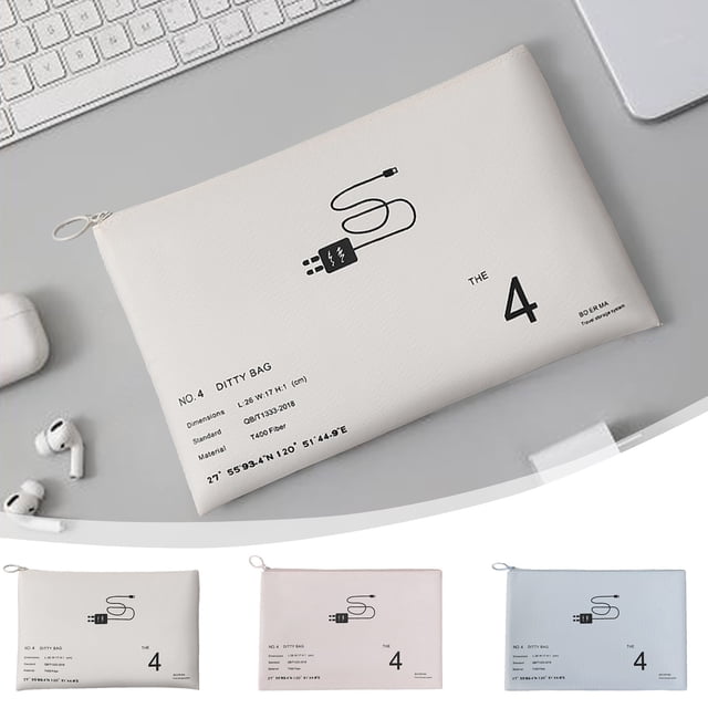 Bolsa organizadora de viaje | Estuche de almacenamiento digital portátil de mano para cables, auriculares, artículos de tocador | Material impermeable y resistente al desgaste | Compartimentos de