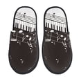 thumbnail image 1 of Balery Piano Keys With Musical Notes Pantuflas de Casa de Felpa Silenciosas con Diseño Estampado, Zapatillas Cómodas Antideslizantes de Algodón para Interior-Medium, 1 of 8
