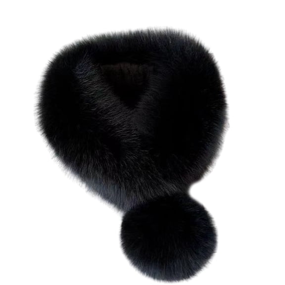 ZPAQI Faux Furs Scarf Winter Warm Neck Wrap Neck Scarf for Office Daily Wear