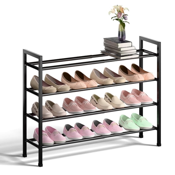 Zapatero Bumusty de 4 niveles ajustable de 46 a 84 cm de metal