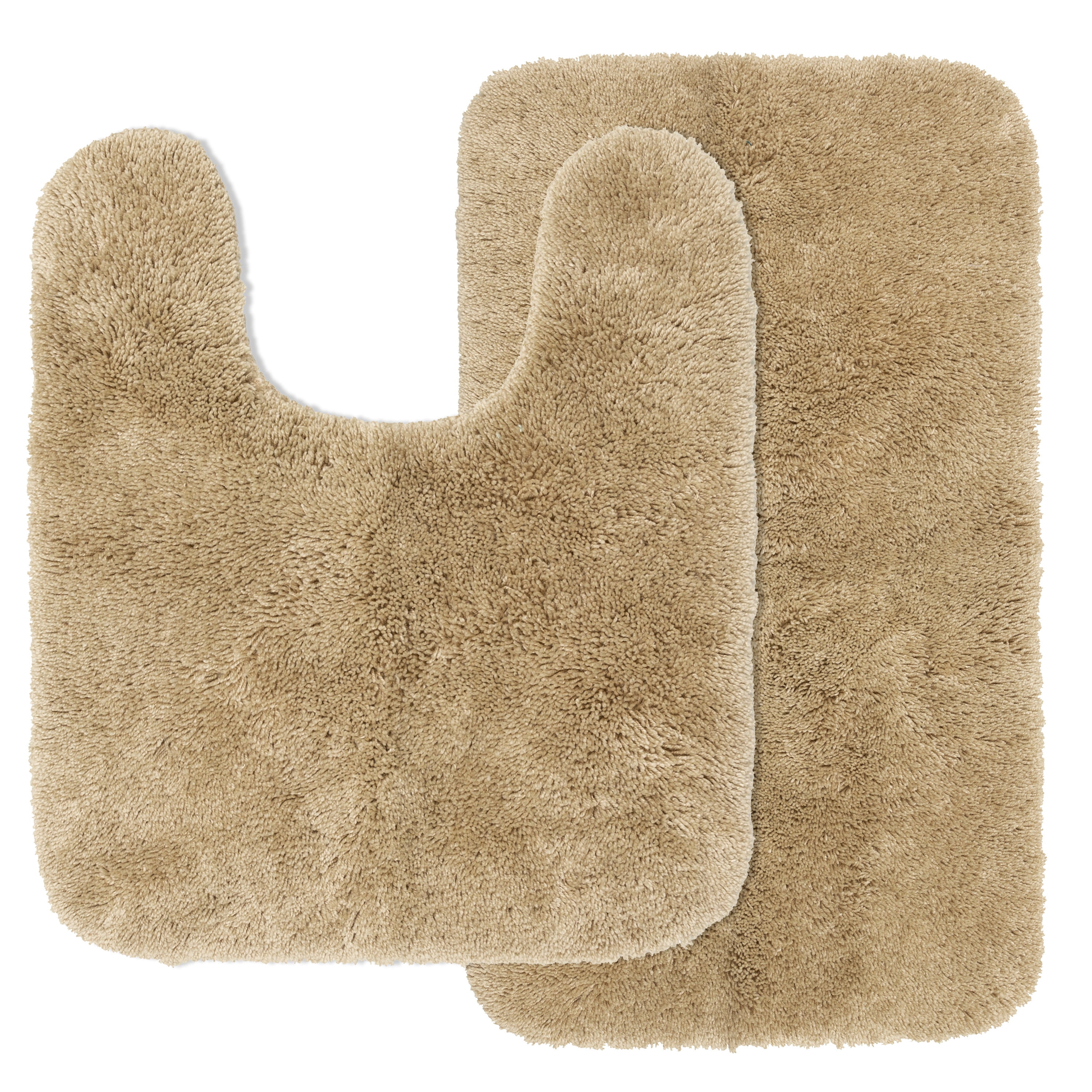 Mainstays Performance 2 Piece Bath Rug Set, Papyrus Beige, 19.5" x 34