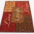 thumbnail image 5 of (3 pack) Mainstays Live, Laugh, Love Color Block Nylon Indoor Accent Rug, Multi-Color, 17"x30", 5 of 10