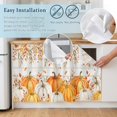thumbnail image 4 of Thanksgiving Sink Skirt for Bathroom, Self-Adhesive Under Sink Curtain, Fall Pumpkin Branches Floral Wooden Grain Hide Pipes & Storage Fabric Cabinet Skirt Cover for Kitchen Laundry 32"x55", 4 of 8