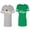 Men Heather / Women Green, variant on Her King His Queen Matching Couple Cotton Jerseys (Men Heather / Women Black) (Men S / Women S)