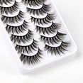 thumbnail image 4 of Kit de 10 pares de pestañas postizas, pestañas postizas 3D, pestañas largas naturales y esponjosas, pestañas postizas de banda suave reutilizables, extensión de pestañas de maquillaje negro de lujo, 4 of 5