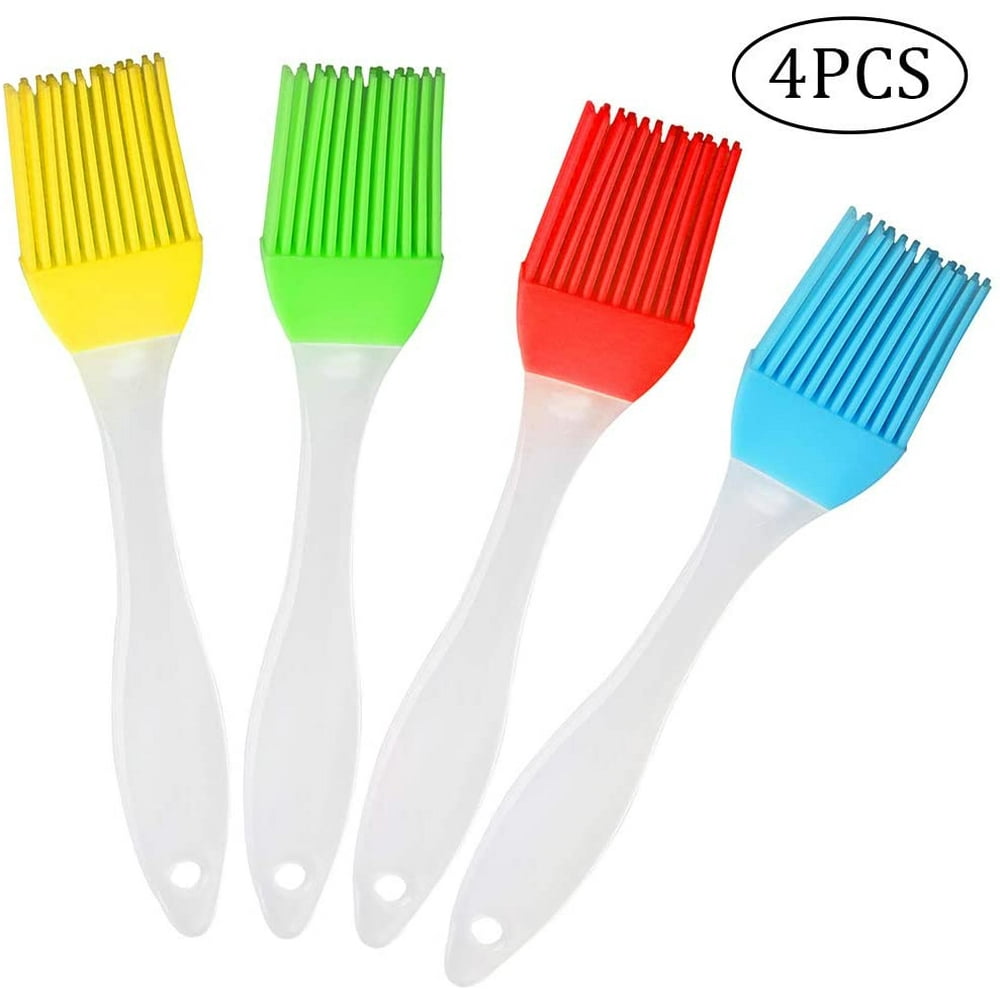 4 Pack Silicone Pastry Brush Heat Resistant Basting Brushes Spread Oil