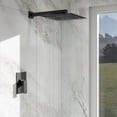 thumbnail image 3 of Logmey Matte Black Rainfall Shower Set 10 inch Square Rain Shower with Mixed Valve Wall Mount, 3 of 9