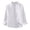 White, variant on Women's Cotton Linen Long Sleeve Shirts Casual Button Down Banded Collar Shirt Beach Summer Tops