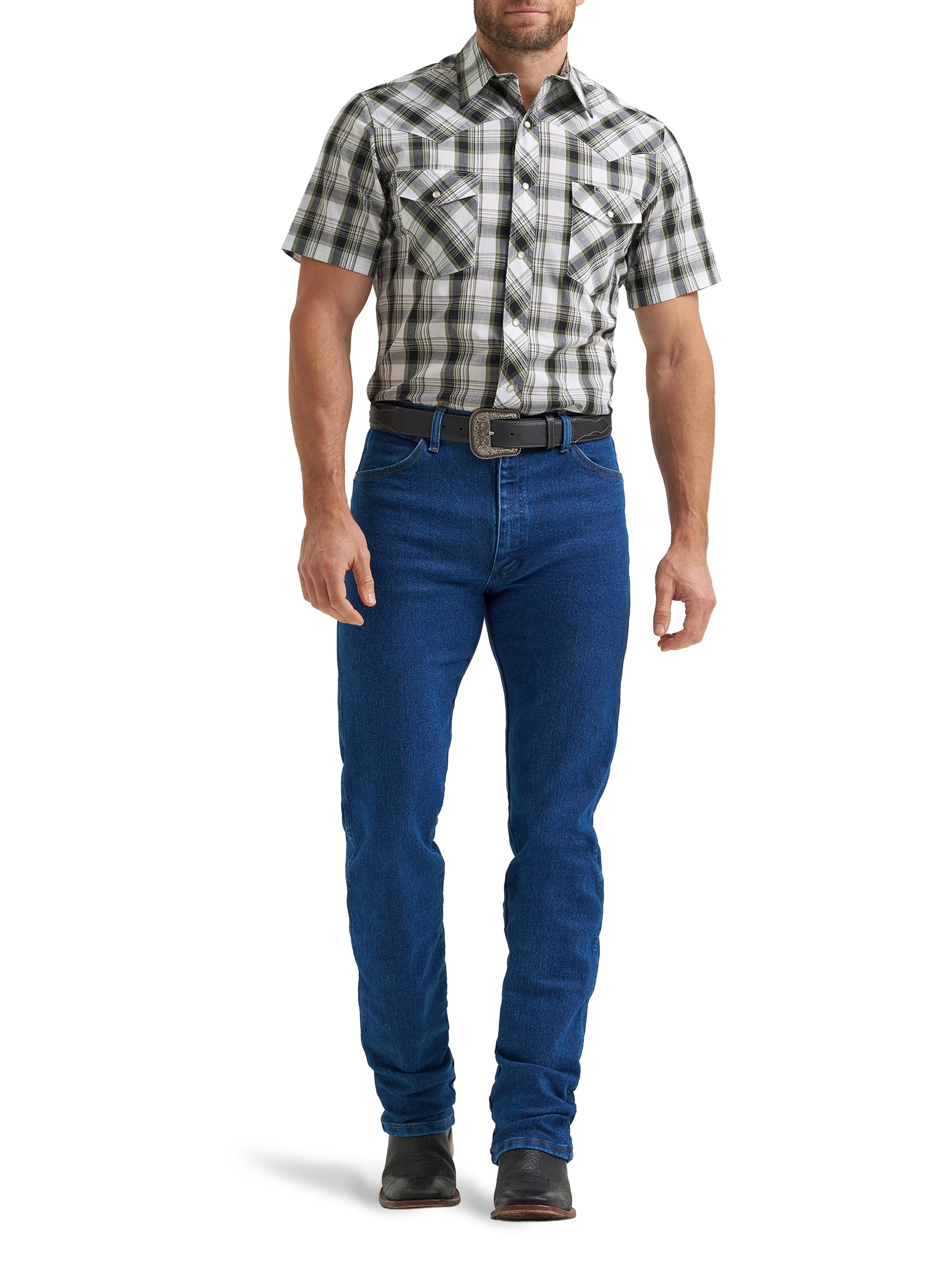 Wrangler® Men's and Big Men's Regular Fit Short Sleeve Western Shirt, Sizes S-5XL