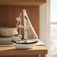 thumbnail image 3 of 4 Adornos De Velero De Madera, Regalo Ideal, Modelo De Velero De Madera Hecho A Mano, Figura De Barco Mediterráneo Para Estudiantes, Sala De Estar, Dormitorio, Baño, 14 Shell White 4 piezas, 3 of 7