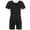 Black, variant on High Stretch Gymnastics Leotards for Girls Toddler Short Sleeve Tank Biketards Tumbling Dance Unitards Kids Dance Costumes