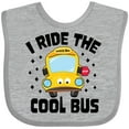 thumbnail image 3 of Inktastic I Ride the Cool Bus with Yellow Bus Boys or Girls Baby Bib, 3 of 4