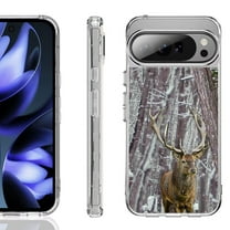For Google Pixel 10 / 10 Pro Shockproof Phone Case, by OneToughShield - Deer/Snow/Camo
