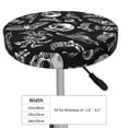thumbnail image 4 of Pofeuu Skull bird bat spider Print Round Bar Stool Covers - Super Soft and Washable Elastic Stool Cushion Slipcover Easy Clean Velvet-13 inch, 4 of 7
