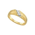 thumbnail image 2 of 10kt Yellow Gold His Hers Round Diamond Solitaire Matching Wedding Set 1/4 Cttw, 2 of 3
