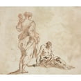 thumbnail image 3 of Alessandro Magnasco 14x12 Black Modern Framed Museum Art Print Titled - A Standing Woman Holding a Child, a Seated Male at Her Feet (First Half 18th Century?), 3 of 5