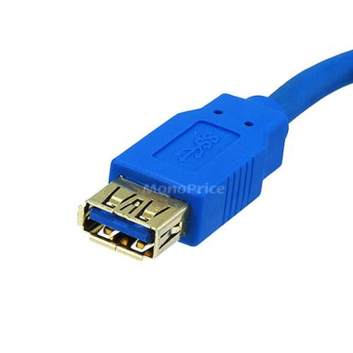 white Gold Plated 6505 3ft USB 3.0 A Male to A Female Extension 28//24AWG Cable
